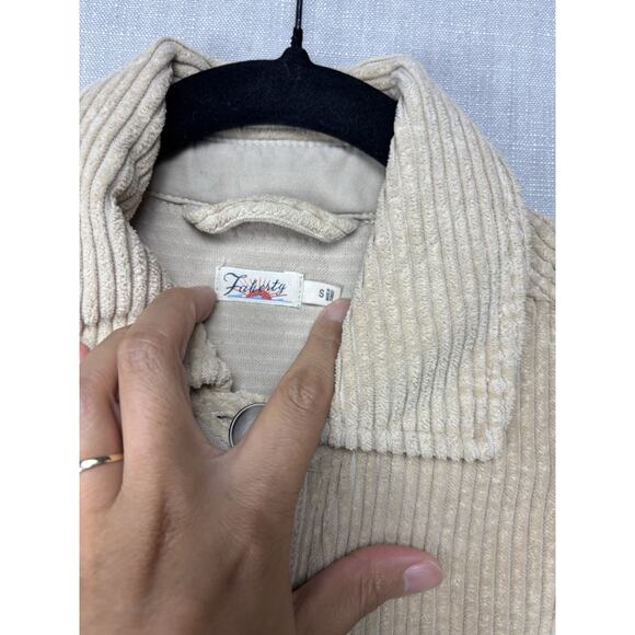 Faherty Corduroy Shirt Jacket Womens S Tan Spruce Peak Outdoor Chore Shacket Top - Picture 3 of 8